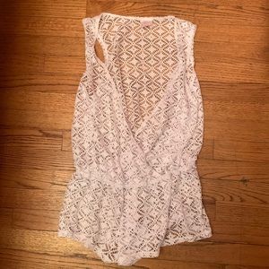 white swimsuit cover up Sz Large
